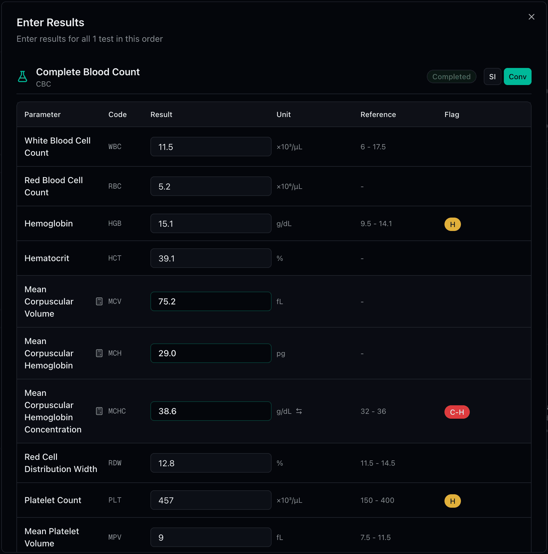 LabFlow Result Entry